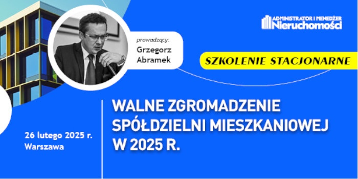 Szkolenie: Walne zgromadzenie spółdzielni mieszkaniowej w 2025 r.