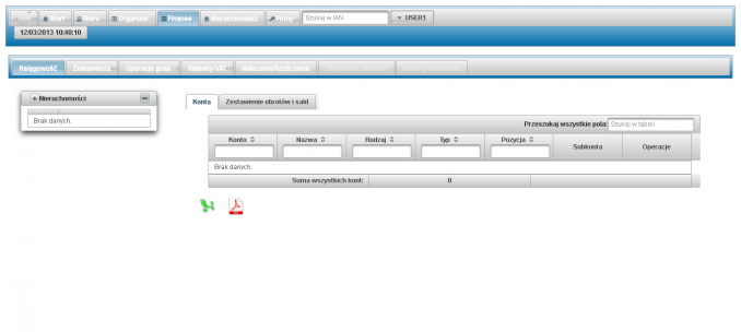 Screen z programu IAN - księgowość